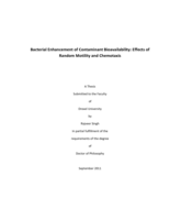 Bacterial enhancement of contaminant bioavailability: effects of random motility and chemotaxis