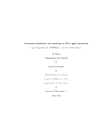 Molecular simulations and modeling of HIV-1 gp41 membrane spanning domain (MSD) in a model viral bilayer