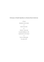 Performance of parallel algorithms on a broadcast-based architecture