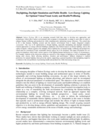 Daylighting, Daylight Simulation and Public Health: Low-Energy Lighting for Optimal Vision/Visual Acuity and Health/Wellbeing
