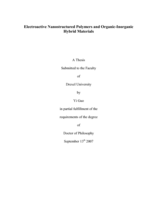 Electroactive nanostructured polymers and organic-inorganic hybrid materials