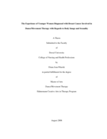The experience of younger women diagnosed with breast cancer involved in dance/movement therapy with regards to body image and sexuality