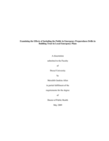 Examining the Effects of Including the Public in Emergency Preparedness Drills in Building Trust in Local Emergency Plans