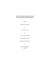 Numerical simulations of droplet trajectories from an electrostatic rotary-bell atomizer
