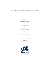 Comparing perceptions of conflict mediation strategies between school administrators and non-administrators