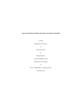 Large-scale document labeling using supervised sequence embedding