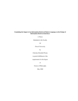 Examining the impact of an information retrieval pattern language on the design of information retrieval interfaces