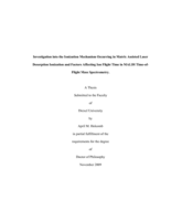Investigation into the ionization mechanism occurring in matrix assisted laser desorption ionization and factors affecting ion flight time in MALDI time-of-flight mass spectrometry