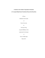 Evaluation of the oxidative degradation mechanism of corrugated high density polyethylene pipe and the pipe resin