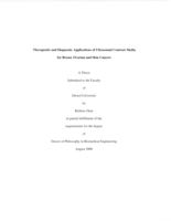 Therapeutic and diagnostic applications of ultrasound contrast media for breast, ovarian and skin cancers