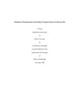 Simulation of hydrodynamics and sediment transport patterns in Delaware Bay