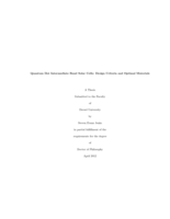 Quantum dot intermediate band solar cells: design criteria and optimal materials