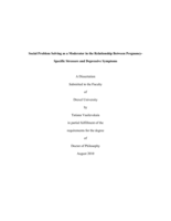 Social problem solving as a moderator in the relationship between pregnancy-specific stressors and depressive symptoms