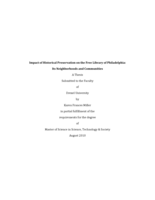 Impact of historical preservation on the Free Library of Philadelphia: its neighborhoods and communities