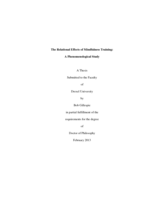 The relational effects of mindfulness training: a phenomenological study