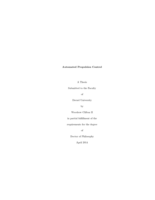 Automated propulsion control