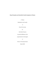 Sleep disruption and interstitial cystitis symptoms in women