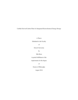 Carbide-derived carbon films for integrated electrochemical energy storage