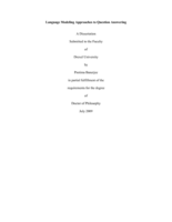 Language modeling approaches to question answering