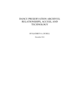 Dance preservation archives: relationships, access, and technology