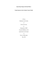 Sponsoring change in self and others: female sponsors in the cultural context model