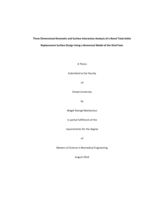 Three dimensional kinematic and surface interaction analysis of a novel total ankle replacement surface design using a numerical model of the hind foot