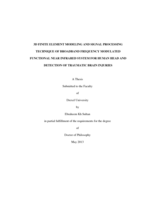 3D finite element modeling and signal processing technique of broadband frequency modulated functional near infrared system for human head and detection of traumatic brain injuries