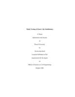 Model testing of passive site stabilization
