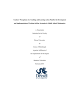 Teachers' perceptions of a teaching and learning action plan for the development and implementation of problem-solving strategies in middle school mathematics