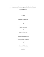 A computational modeling approach of fracture-induced acoustic emission