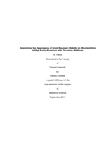 Determining the dependence of grain boundary mobility on misorientation in high purity aluminum with zirconium additions