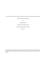Does structure matter?: the evaluation of the food environment between bag and client choice pantries in Philadelphia