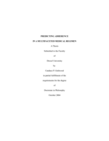 Predicting adherence in a multifaceted medical regimen