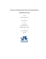 Essays on international trade and international political economy