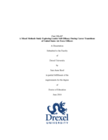 Can I do it?: a mixed methods study exploring leader self-efficacy during career transitions of United States Air Force officers
