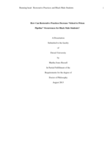 How can restorative practices decrease "school to prison pipeline" occurrences for Black male students?