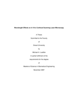 Wavelength effects on in vivo confocal scanning laser microscopy