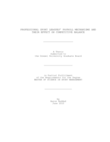 Professional sport leagues' payroll mechanisms and their effect on competitive balance