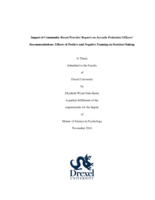 Impact of community-based provider reports on juvenile probation officers' recommendations: effects of positive and negative framing on decision making