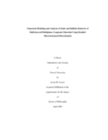Numerical modeling and analysis of static and ballistic behavior of multi-layered/multiphase composite materials using detailed microstructural discretization