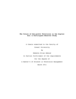 The future of non-profit television in the digital era: a participant-observer study