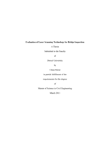 Evaluation of laser scanning technology for bridge inspection