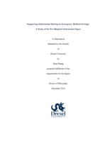 Supporting information sharing in emergency medical settings: a study of the pre-hospital information space