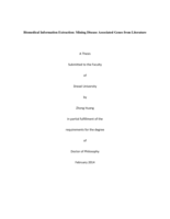 Biomedical information extraction: mining disease associated genes from literature
