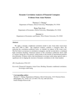 Dynamic correlation analysis of financial contagion: Evidence from Asian markets