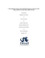 Understanding the persistence and navigational experiences of underrepresented college students at a private, Jesuit, Catholic university