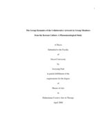 The group dynamics of the collaborative artwork by group members from the Korean culture: a phenomenological study