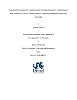 Professional development for transformational technology integration: an experimental study of in-service teachers' self-perceptions of technological pedagogical and content knowledge