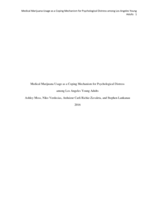 Medical marijuana usage as a coping mechanism for psychological distress among Los Angeles young adults