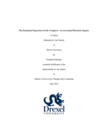 The emotional experience of the caregiver: an arts-based heuristic inquiry